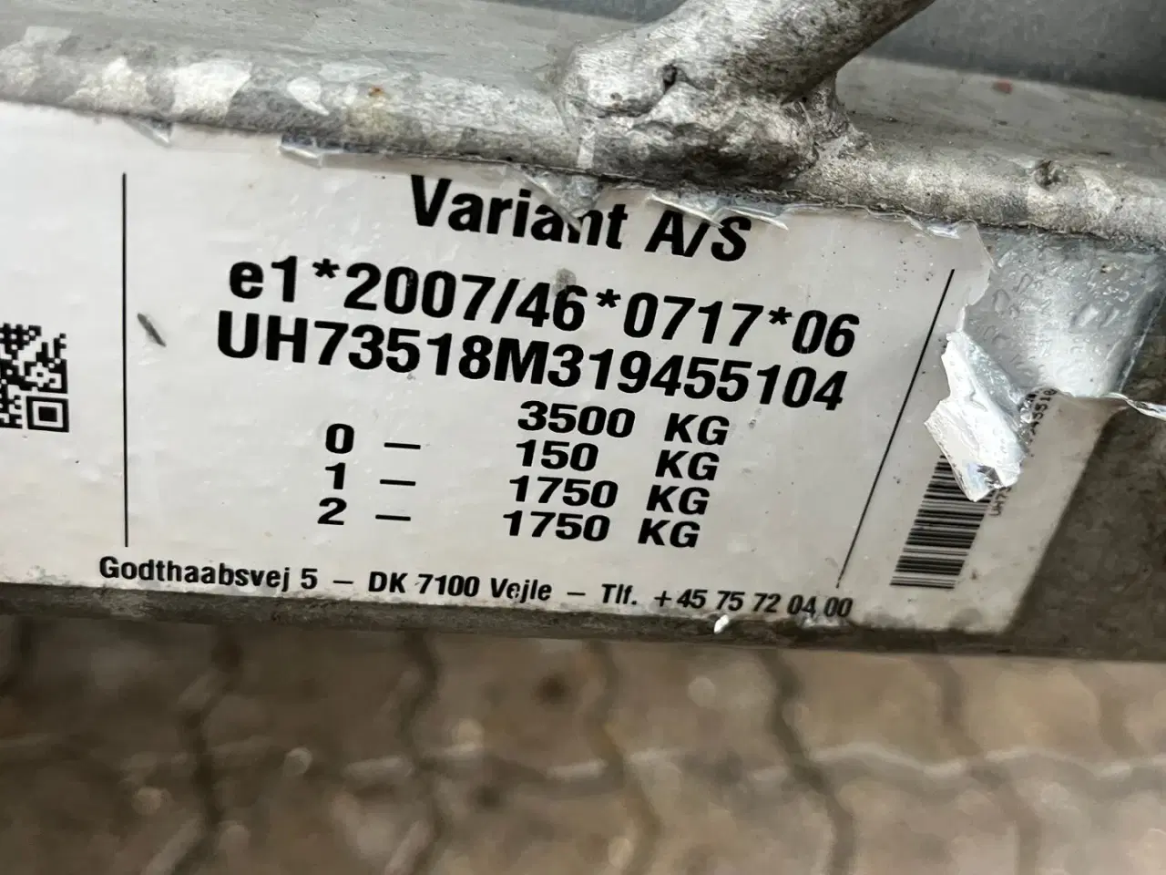 Billede 11 - Variant 3518m3 3500kg maskintrailer