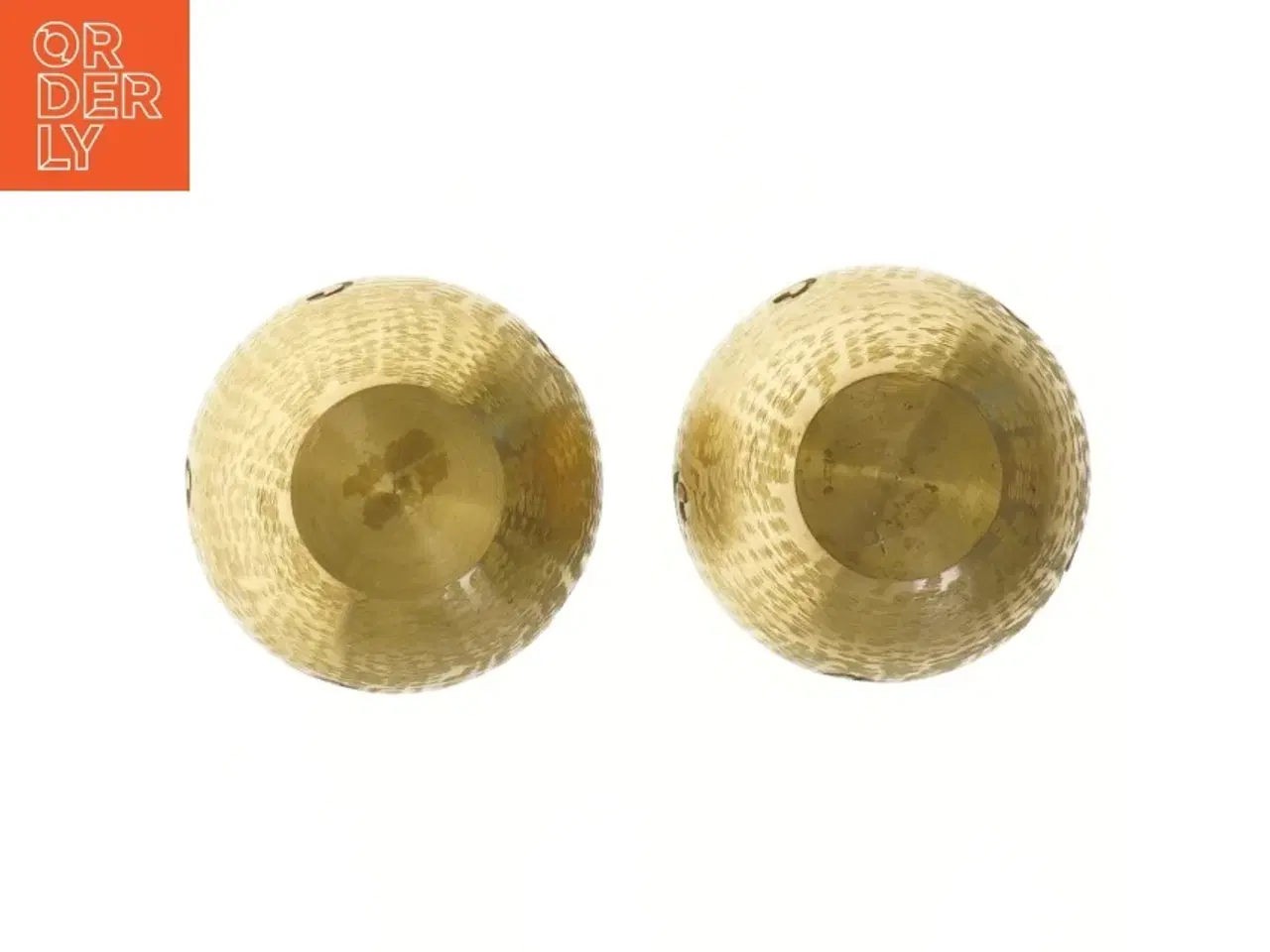 Billede 2 - Messing lysestager med mønster (str. Ø 7,5 cm)