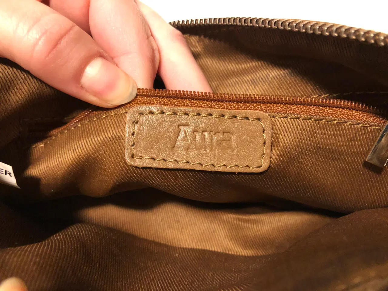 Billede 5 - Skuldertaske / håndtaske fra Aura i ægte læder