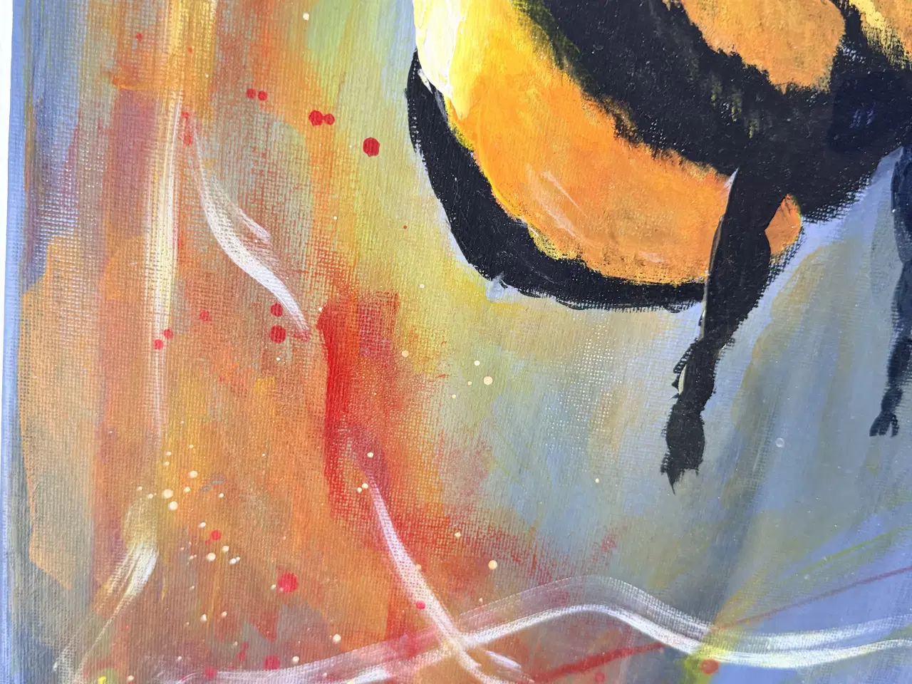 Billede 5 - Humlebi - Akrylmaleri (40x60 cm). 