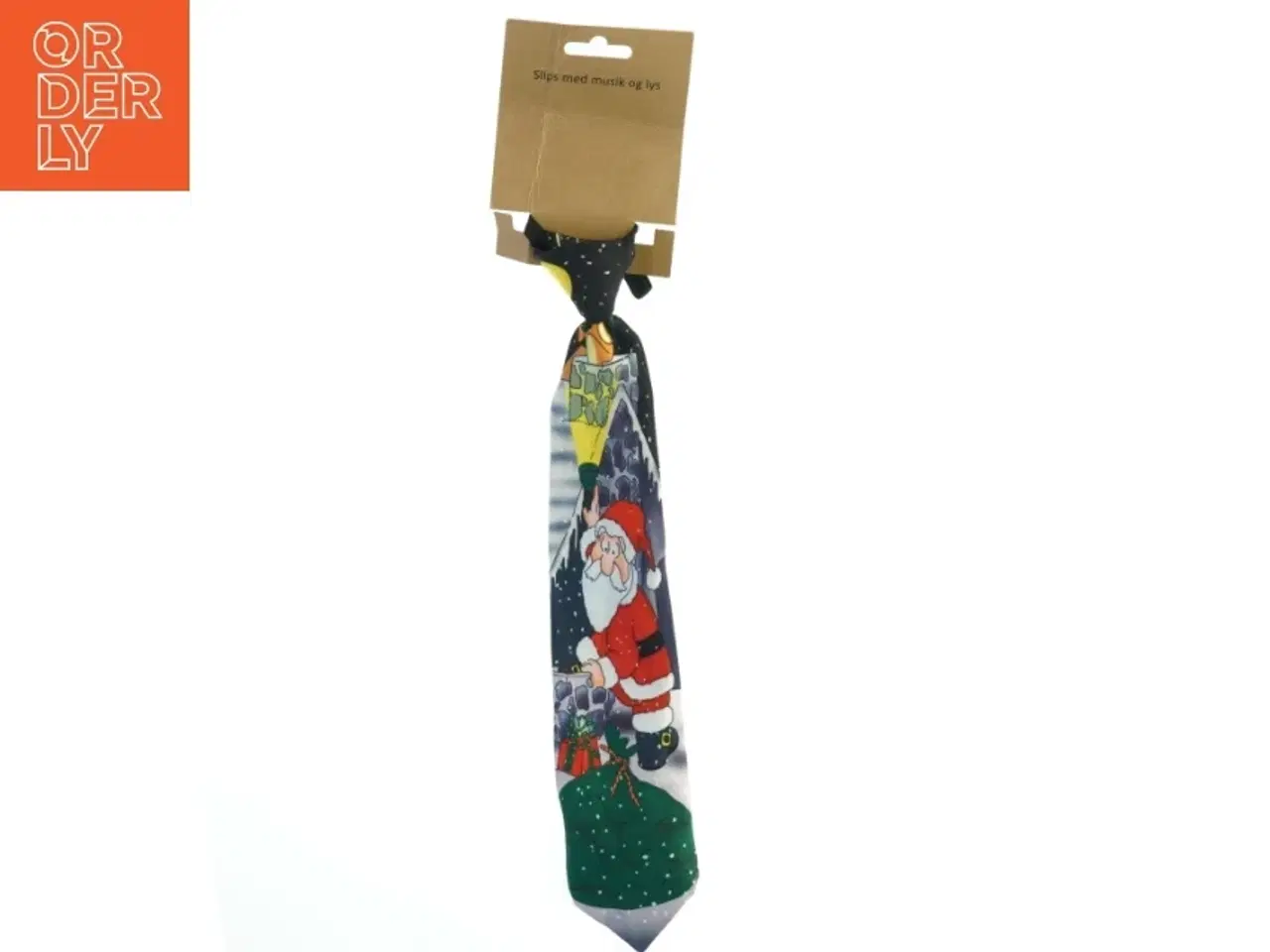 Billede 1 - Juleslips med lys og musik fra Coop (str. 37x6,5 cm)