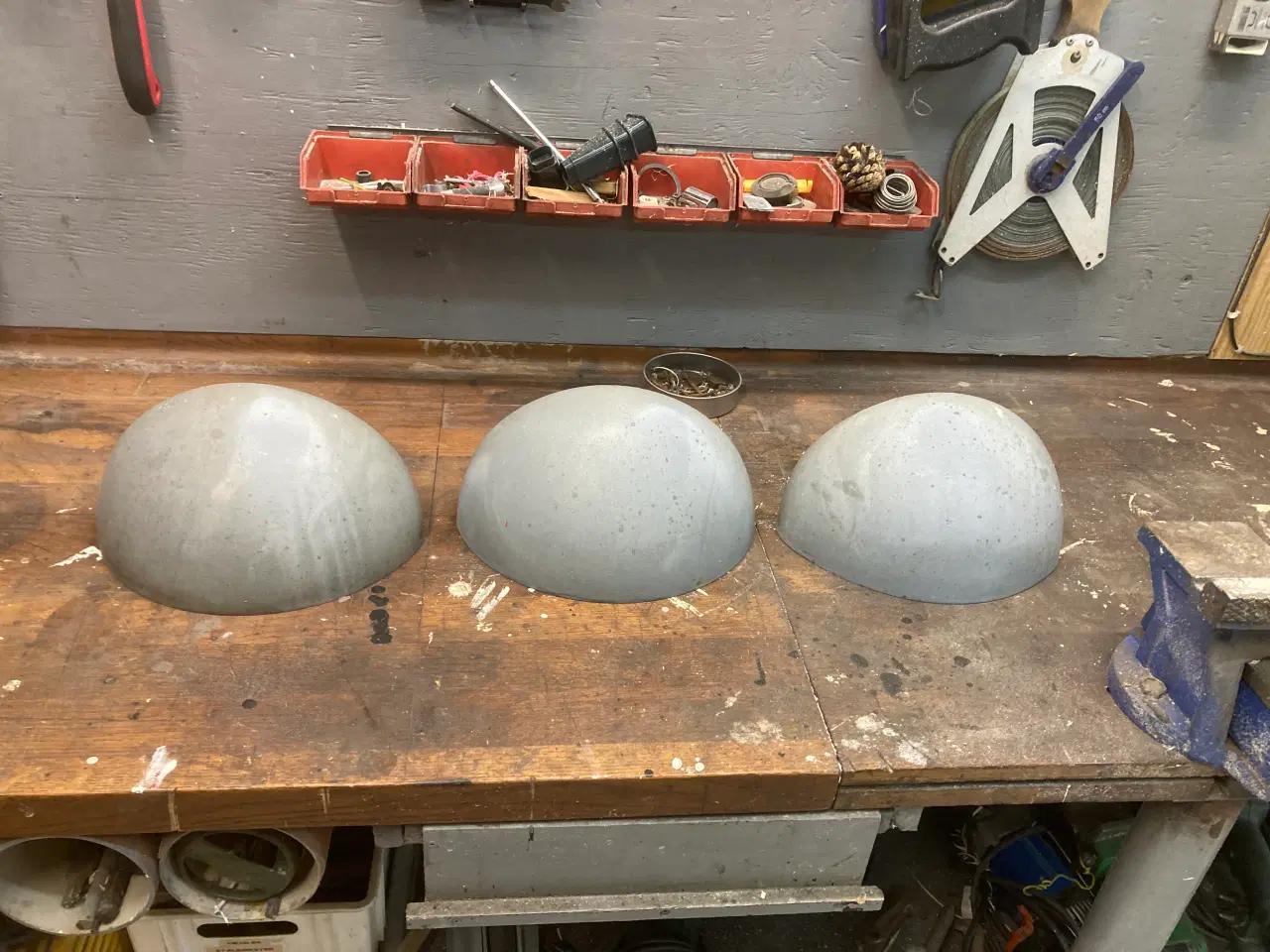 Billede 2 - 3 galvaniseret lamper til Carport/havemur 