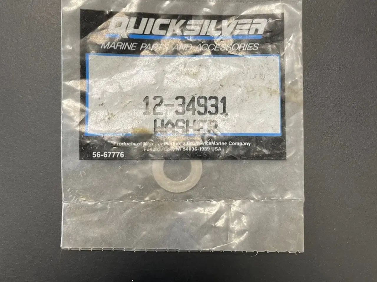 Billede 1 - Quicksilver washer (.406 x .734 x .063) Stainless Steel