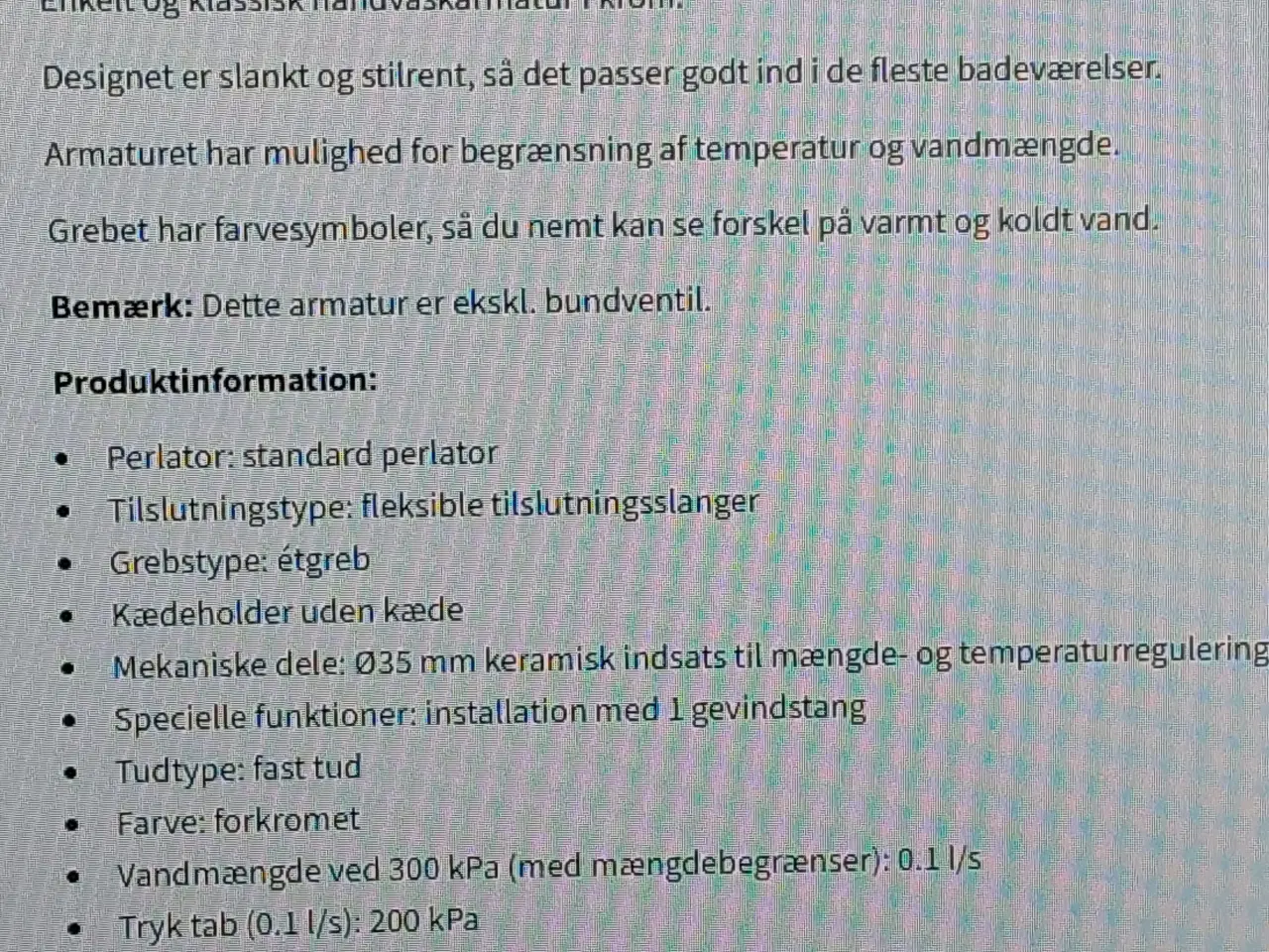 Billede 5 - Oras Saga 3910F håndvaskamatur, krom. Nyt. 