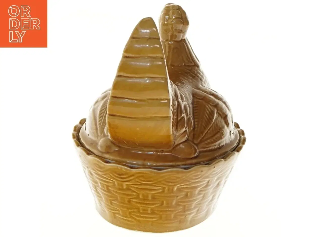 Billede 7 - Keramik hønskål (str. 20,5x15,7x12 cm)