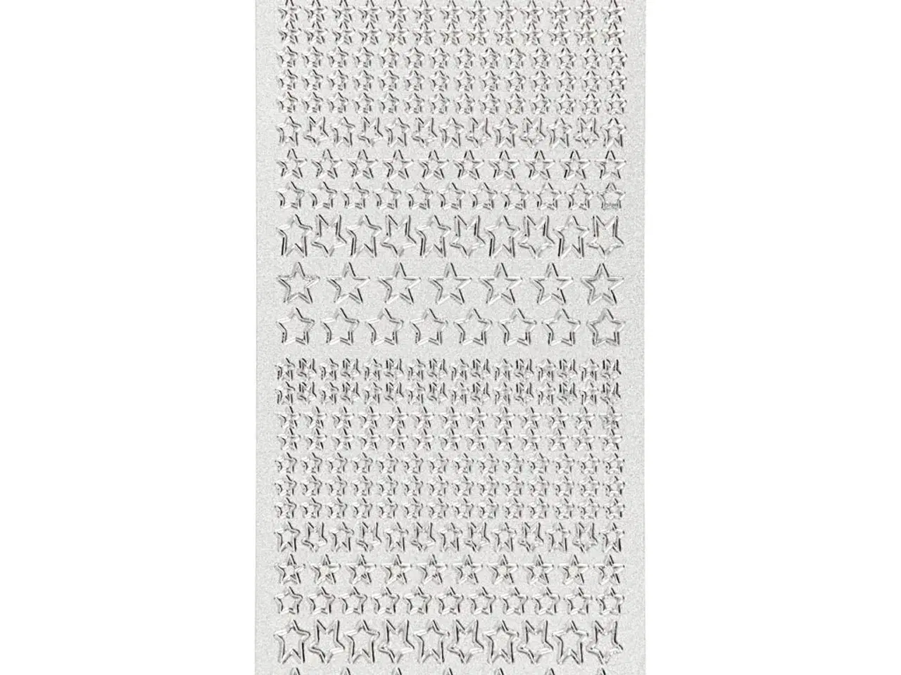 Billede 1 - Sølv Stjerner Stickers - 10x23 cm, 1 ark