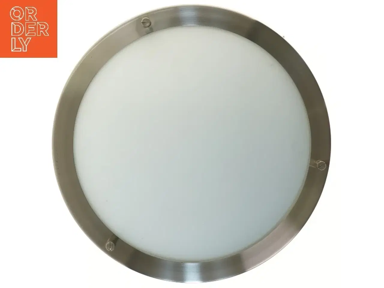 Billede 1 - Rund loftlampe med metalramme (str. Ø 31 cm)