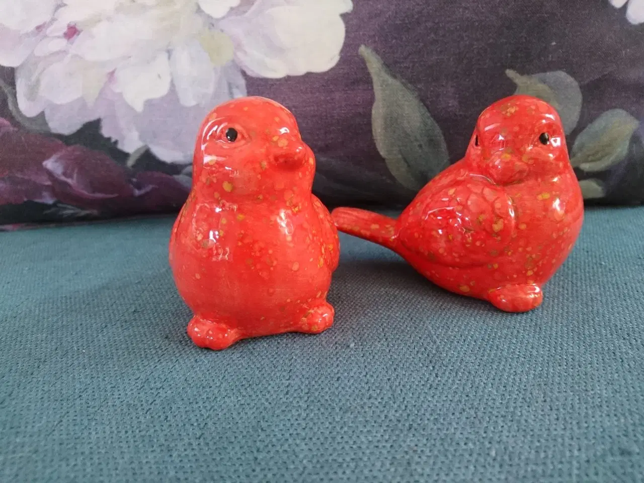Billede 1 - 2 fugle i keramik, samlet pris