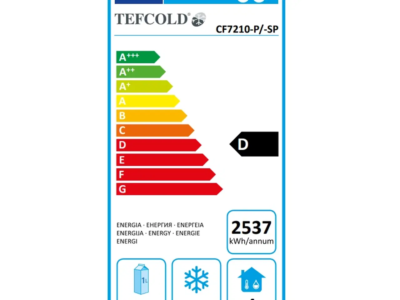 Billede 4 - Tefcold CF7210/-SP Frysebord GN1/1 – 2 Døre