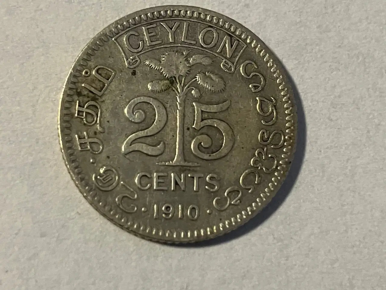 Billede 1 - 25 Cents Ceylon 1910
