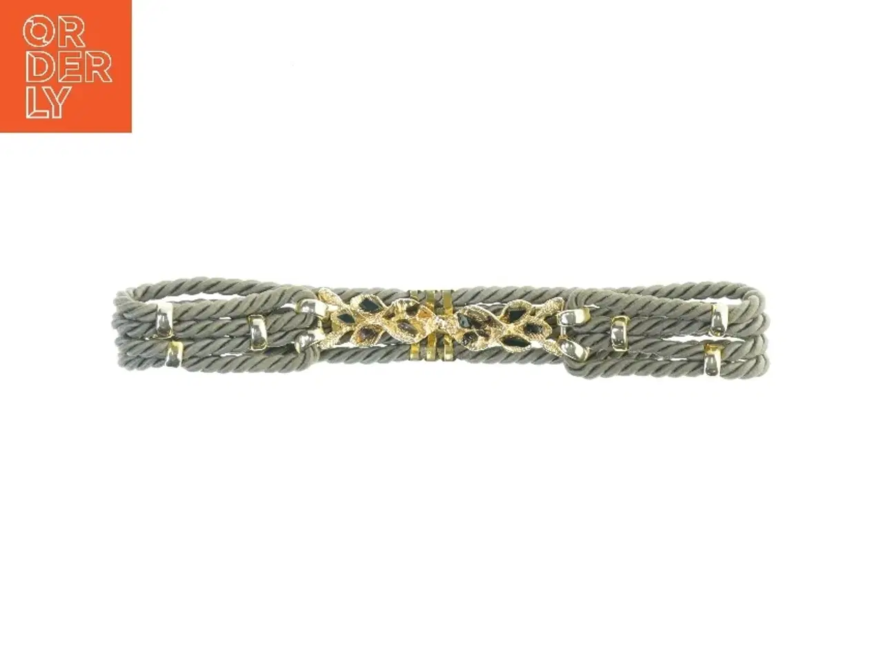 Billede 6 - Flettet bælte med vedhæng (str. Længde. 83 cm. b. 4,5 cm)