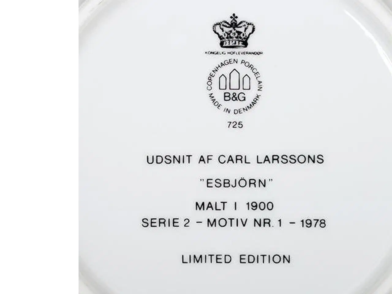 Billede 3 - Carl Larsson platte. Bing & Grøndahl
