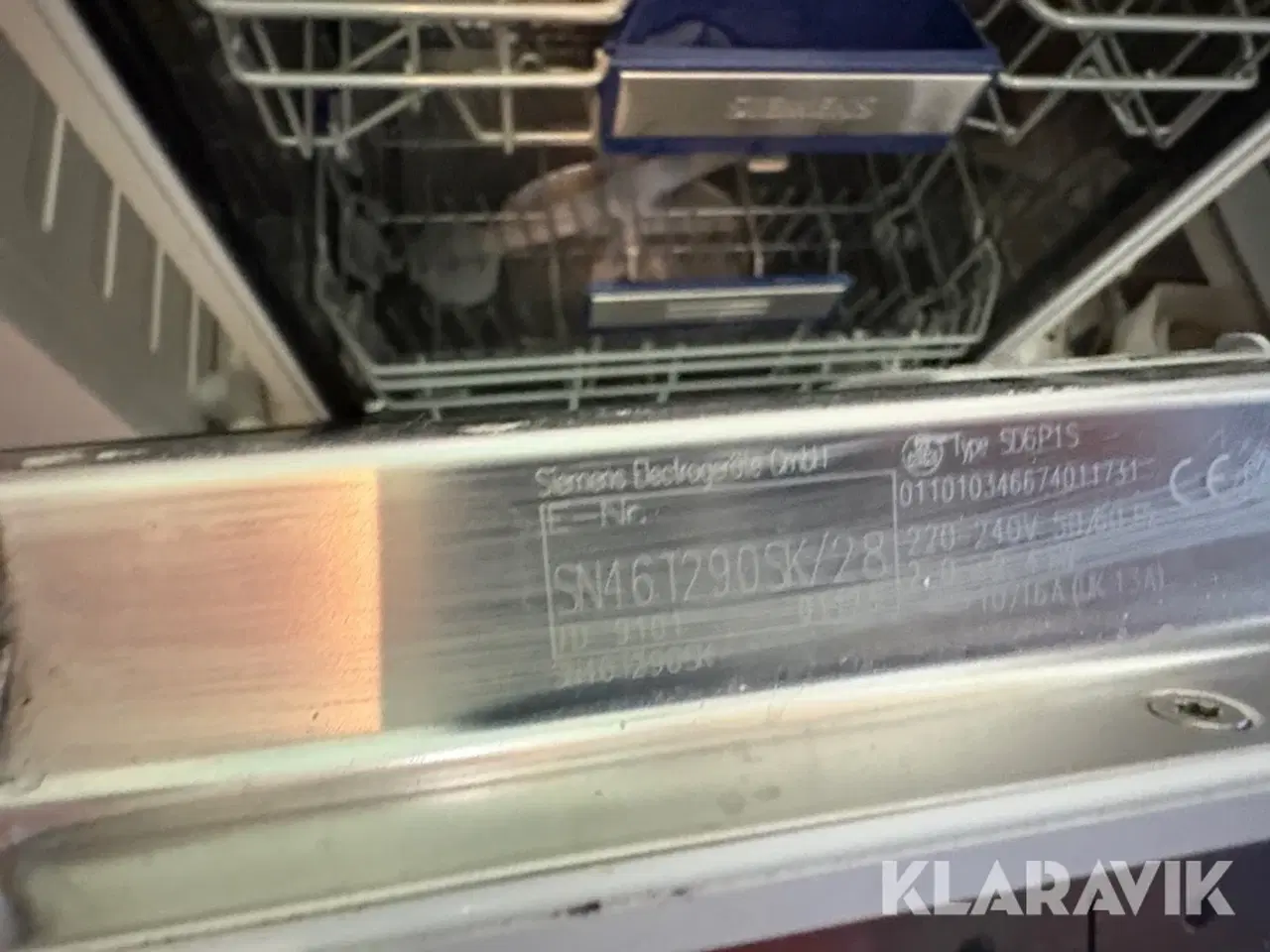 Billede 6 - Opvaskemaskine Siemens SN46T290sk/28