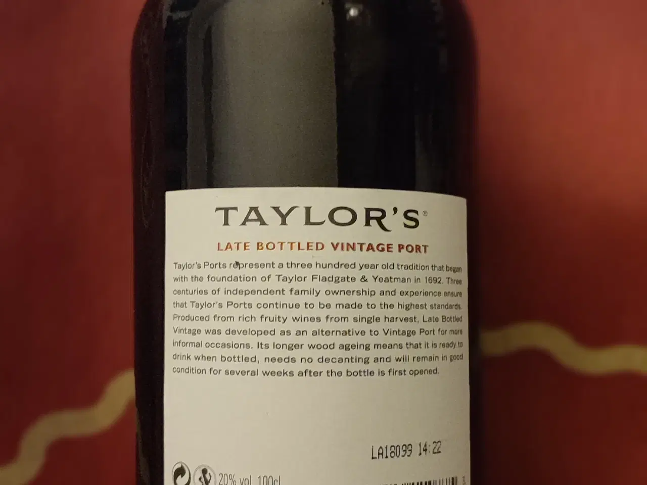 Billede 2 - Taylor's Late Bottled Vintage (LBV) Port - 2013