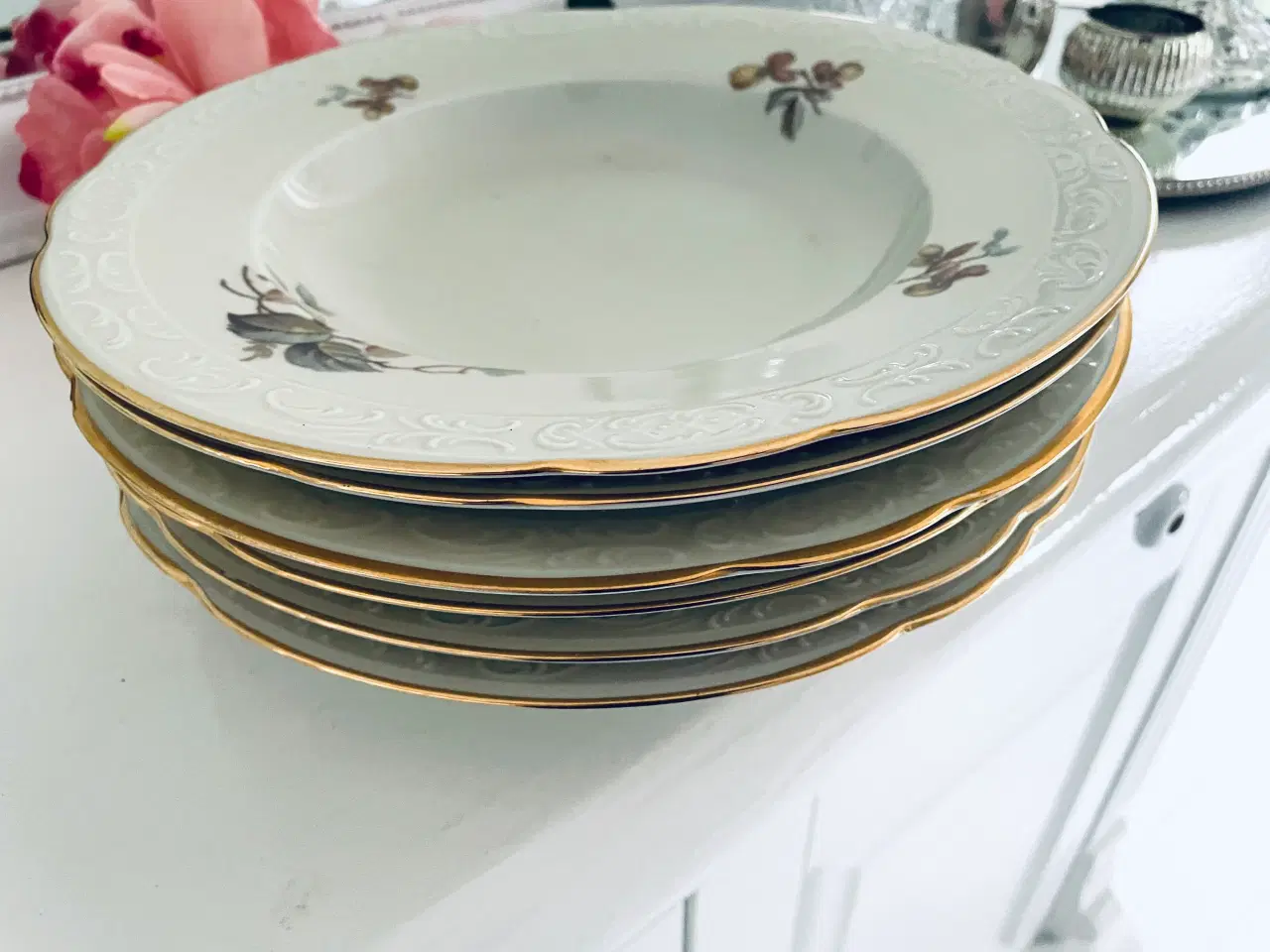 Billede 8 - Vintage dybe tallerkner 6 stk med patina