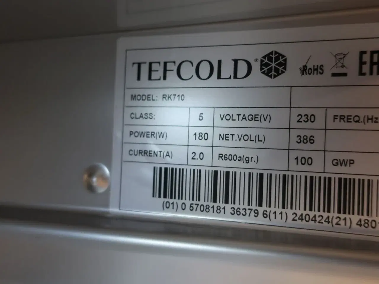 Billede 4 - Køleskab TEFCOLD RK710
