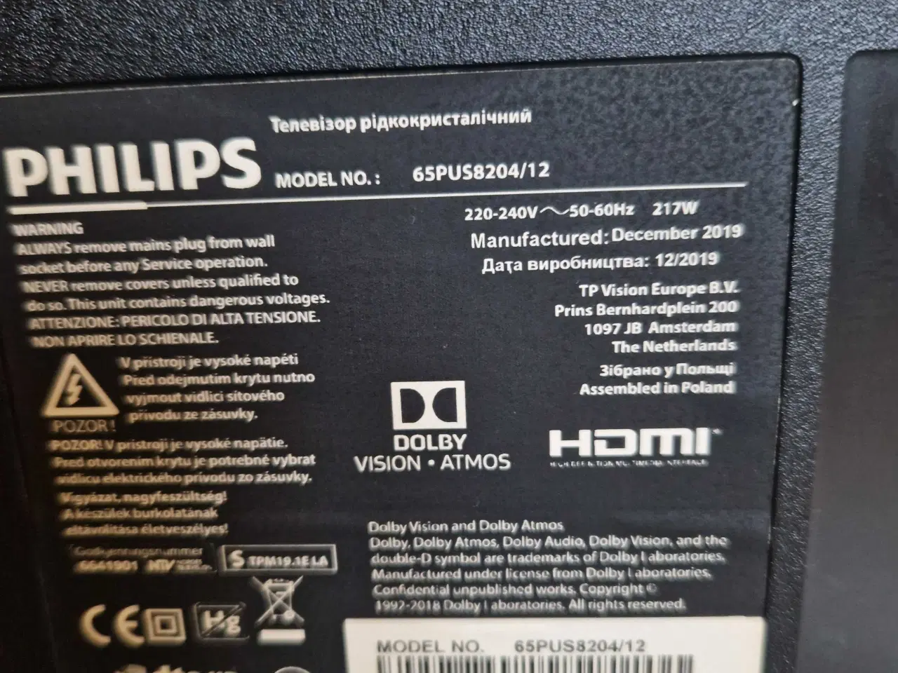 Billede 6 - 📺 Philips 65"  – 4K LED Android TV med Ambilight