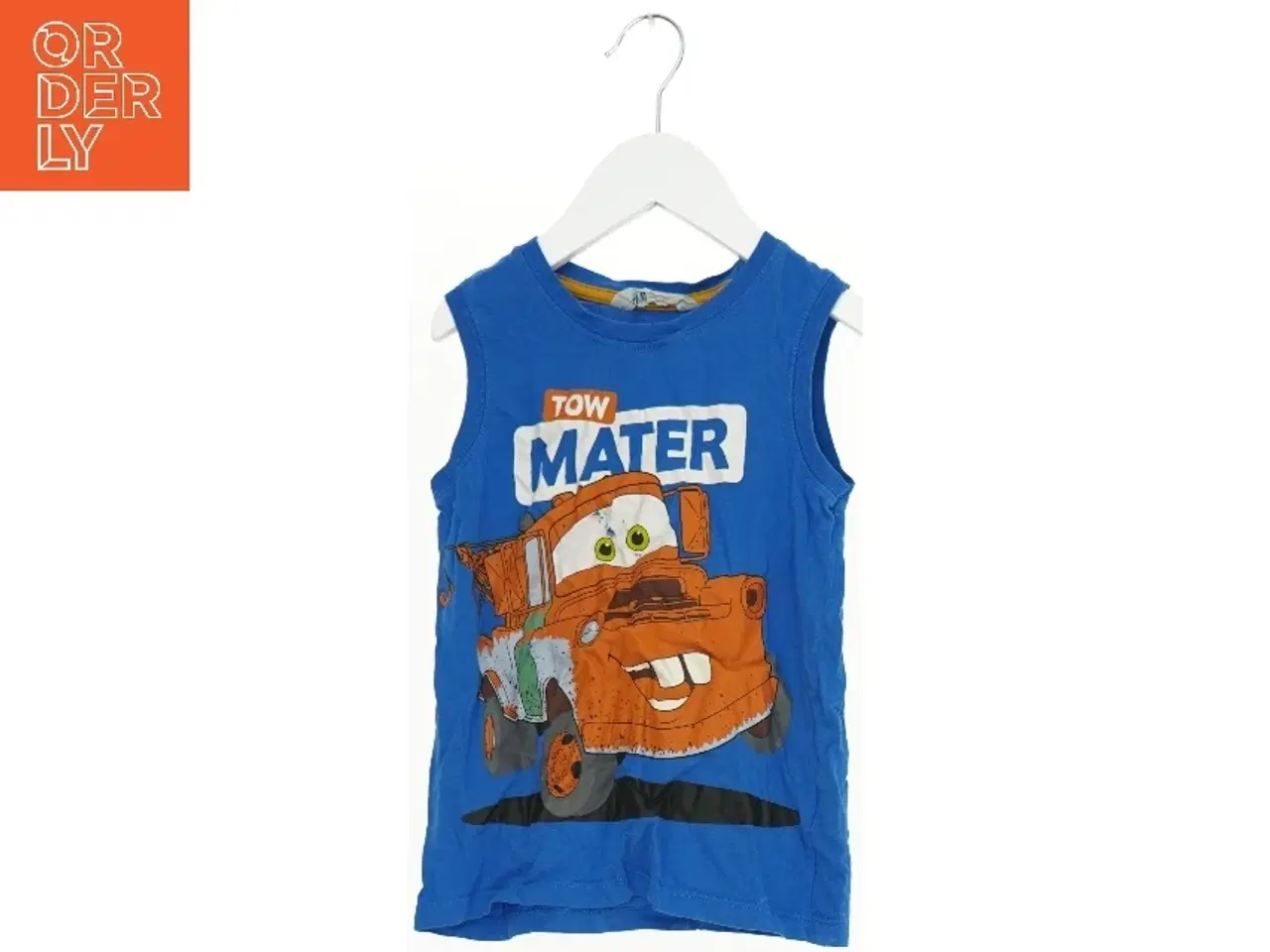 Billede 1 - Blå ærmeløs T-shirt med Tow Mater motiv fra H&M (str. 104)