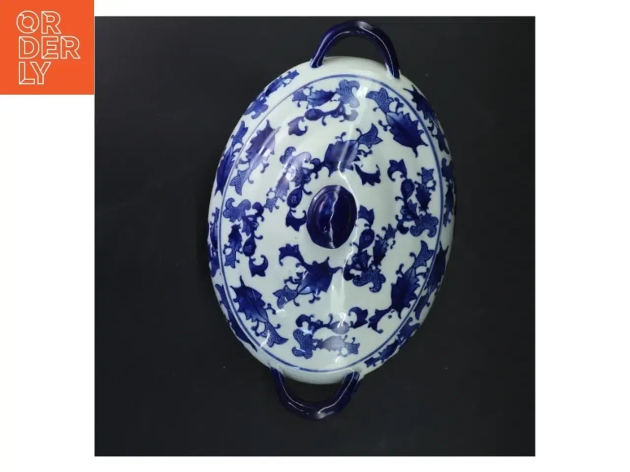 Billede 2 - Porcelæns serveringsskål med låg (str. 31x20 cm)