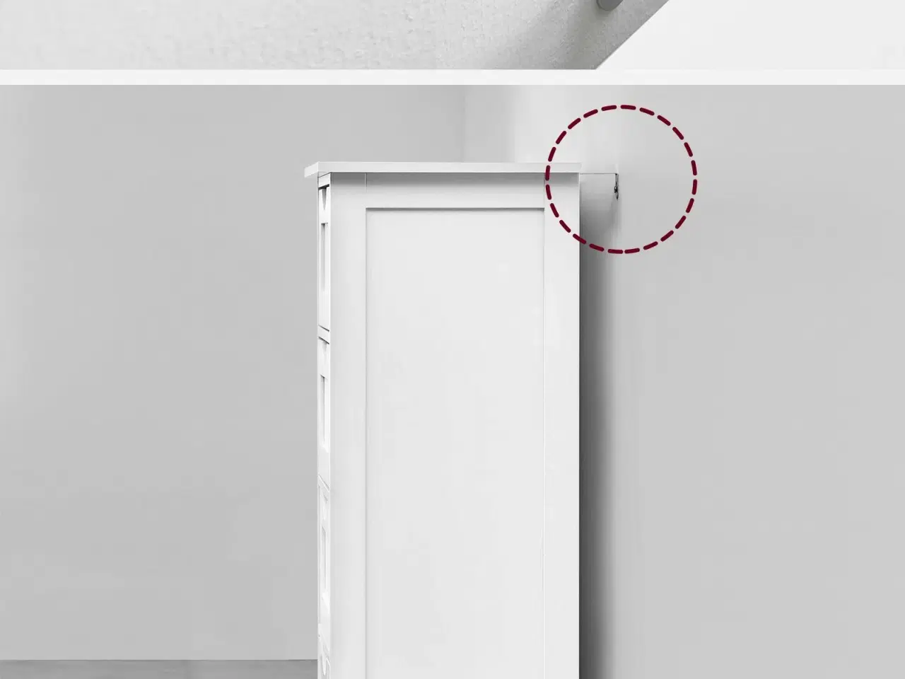 Billede 5 - Opbevaringsskab med skuffer 4 skuffer, 30 × 30 × 82 cm, hvid