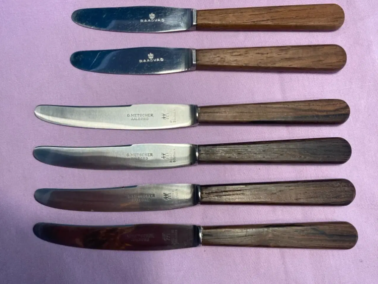 Billede 1 - Smørknive med teaktræsskaft