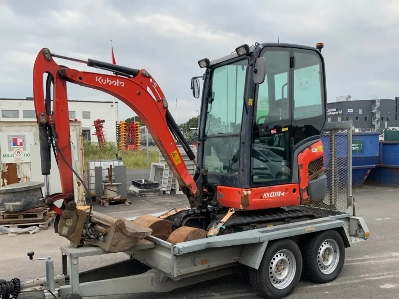 Billede 1 - Kubota KX019-4 med redskaber og anhænger