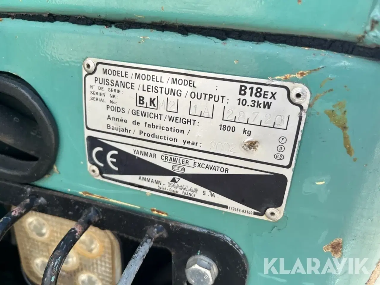 Billede 5 - Minigraver Yanmar B18 EX
