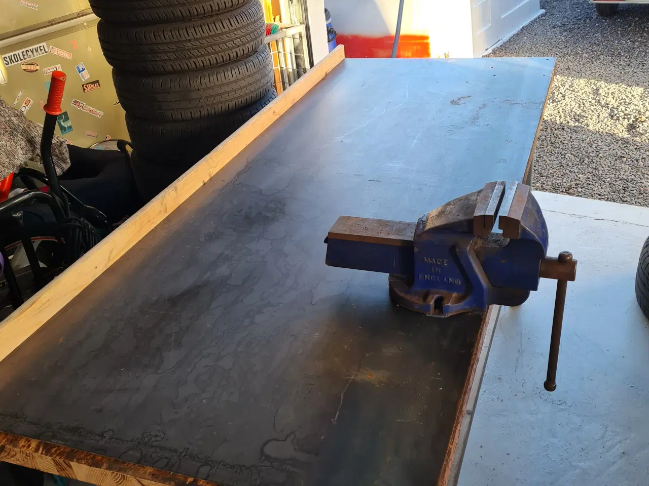 Billede 4 - Værkstedsbord egetræ 