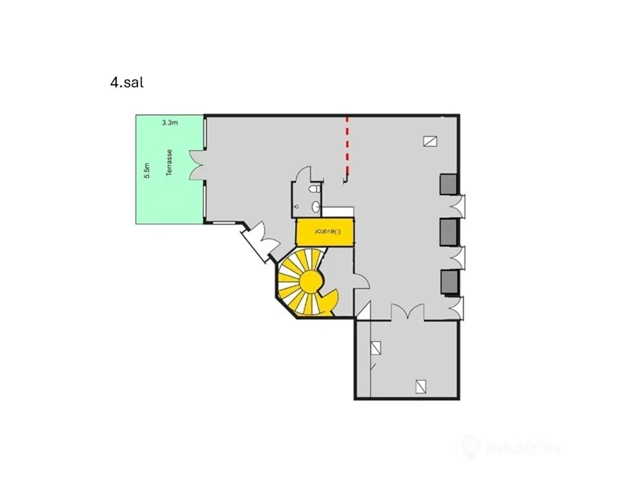 Billede 40 - EKSKLUSIVE LEJEMÅL VED FREDERIKSBERG HAVE KONTOR / KLINIK / SHOWROOM M.M.
