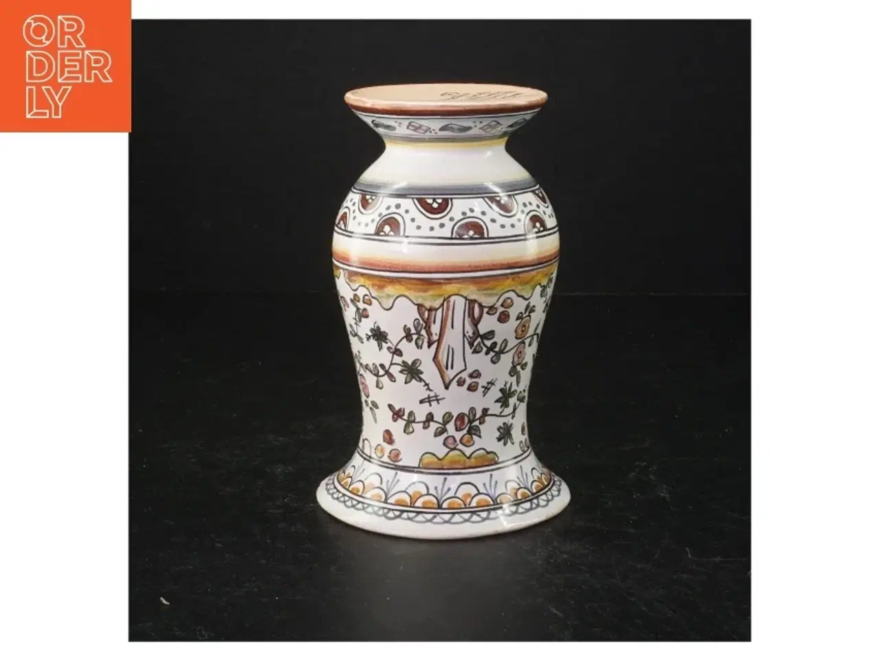 Billede 2 - Håndmalet keramikvase (str. 16 cm)