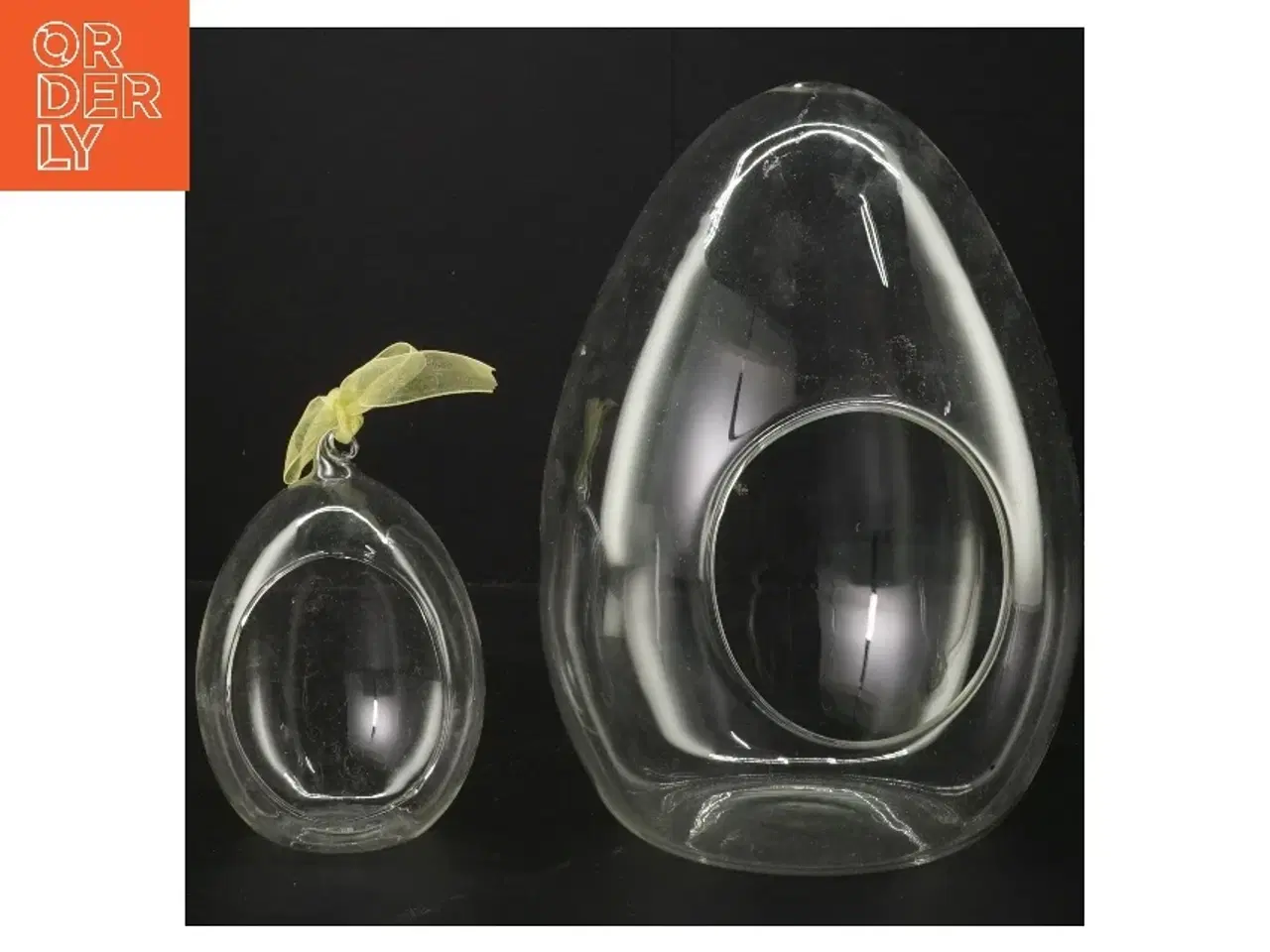 Billede 1 - Glasdekorations æg (str. 11 & 22 cm)