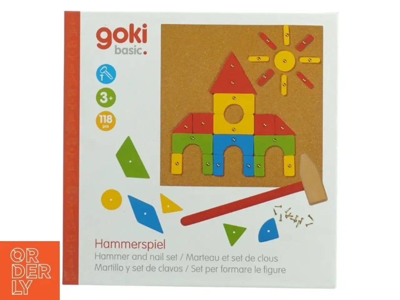 Billede 1 - Hammerbræt med geometriske figurer fra Goki