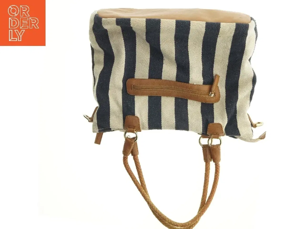 Billede 8 - Stribet skuldertaske (str. 38 x 28 cm)