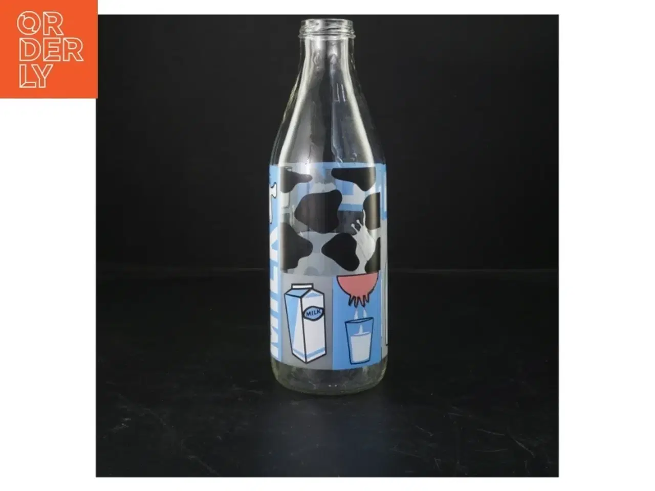 Billede 1 - Glasflaske med ko-motiv fra Cerve (str. 26 cm)