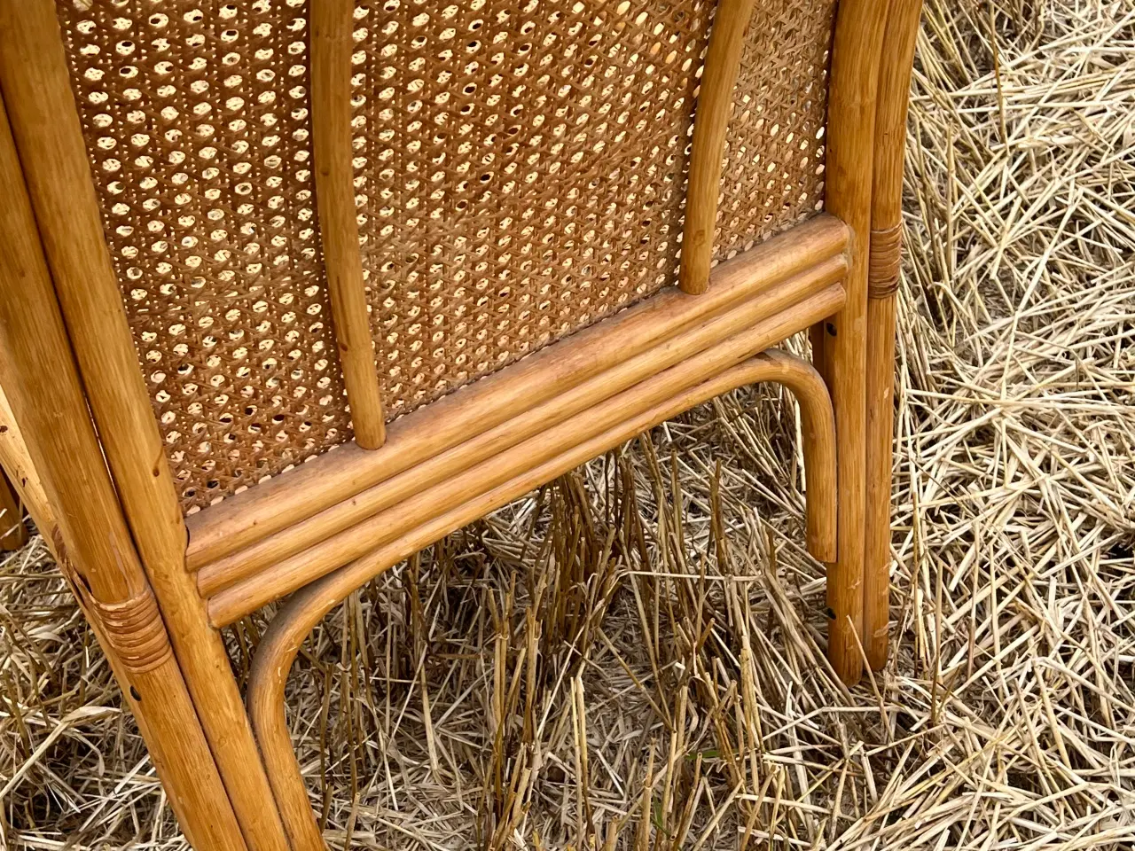 Billede 8 - Elegant bambusstol med fransk flet
