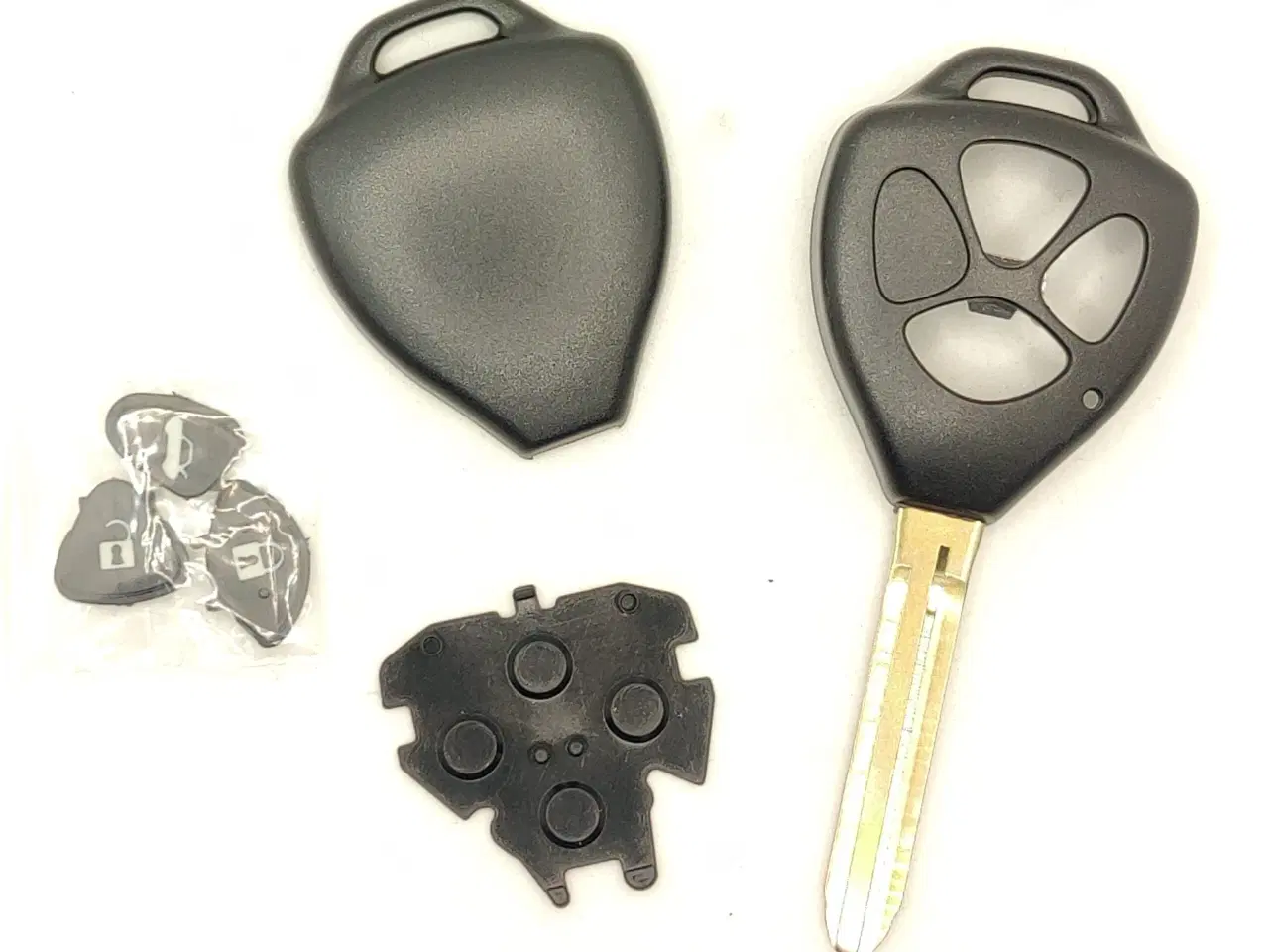 Billede 2 - Bilnøgle reparationskit til Toyota 3 knaps fjernbetjent nøgle