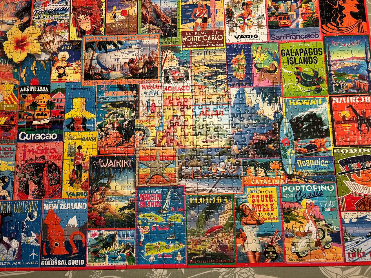 Billede 1 - Puslespil med diverse rejser mål
