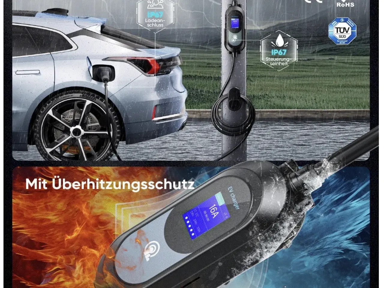 Billede 4 - Ladeboks 11kW  3 faser; transportabel/vægmontering