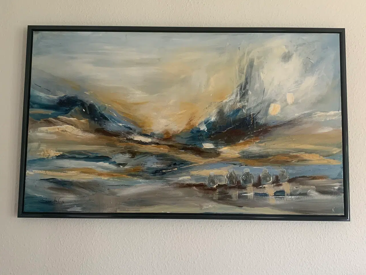 Billede 1 - Ægte maleri, indrammet.