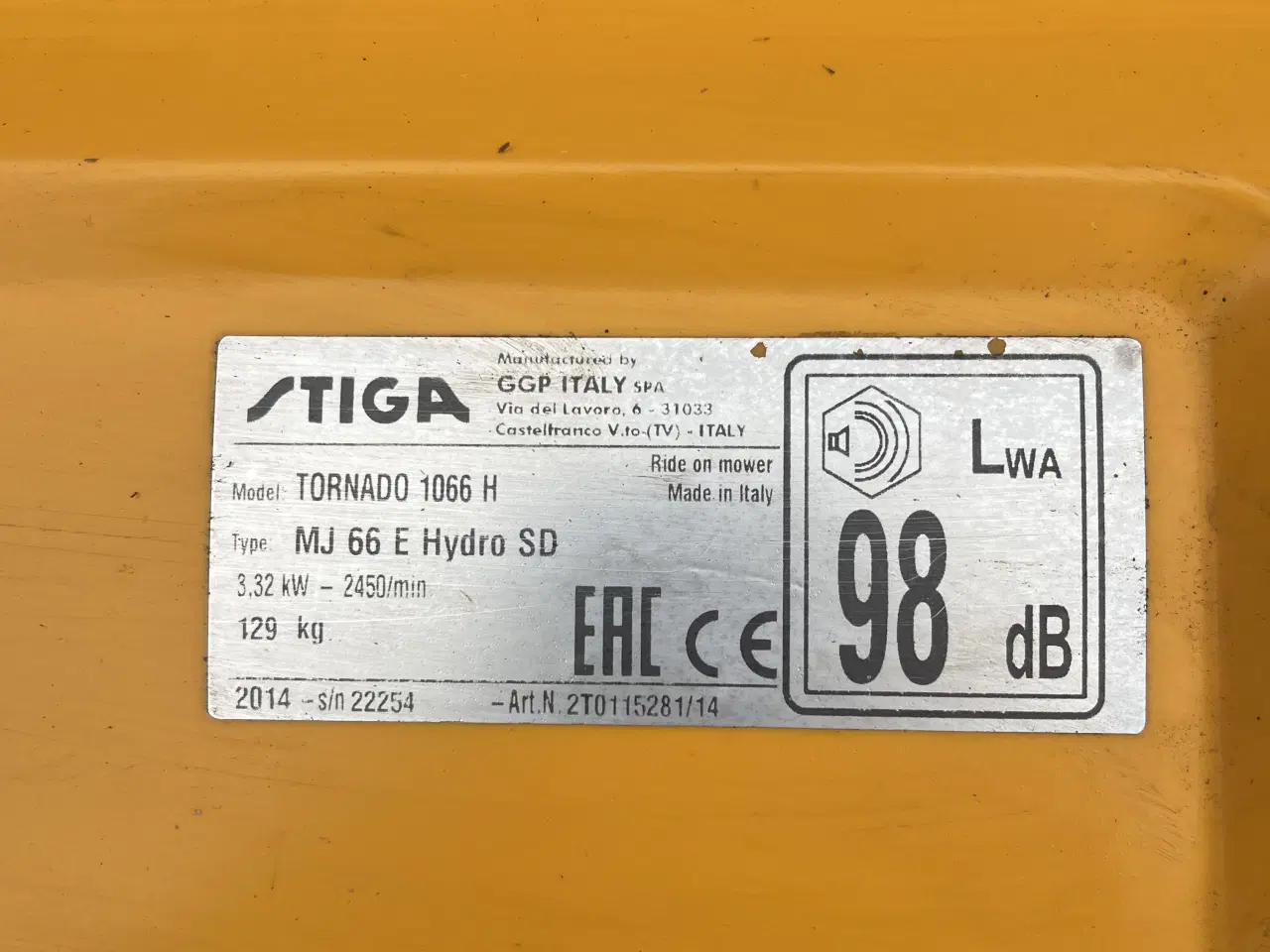 Billede 1 - Stiga tornado 