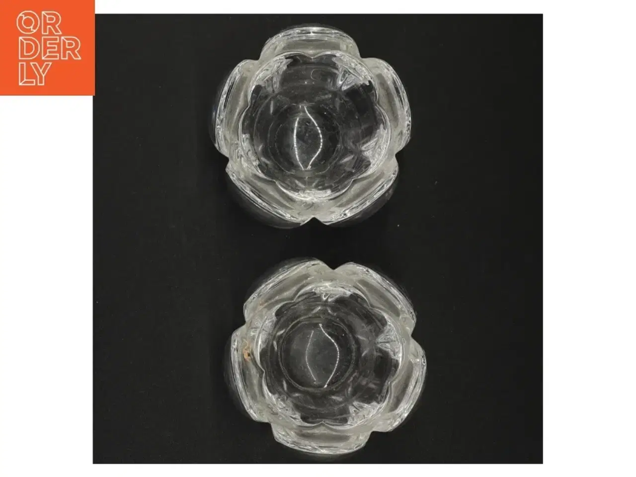 Billede 2 - Gennemsigtige glaslyseholdere (str. 7 x 9 komma 5 cm)