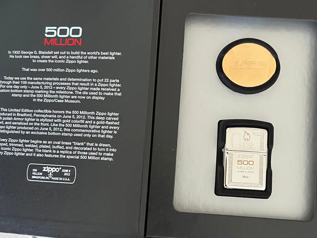 Billede 2 - Zippo lighter en særlige udgave  500 mil