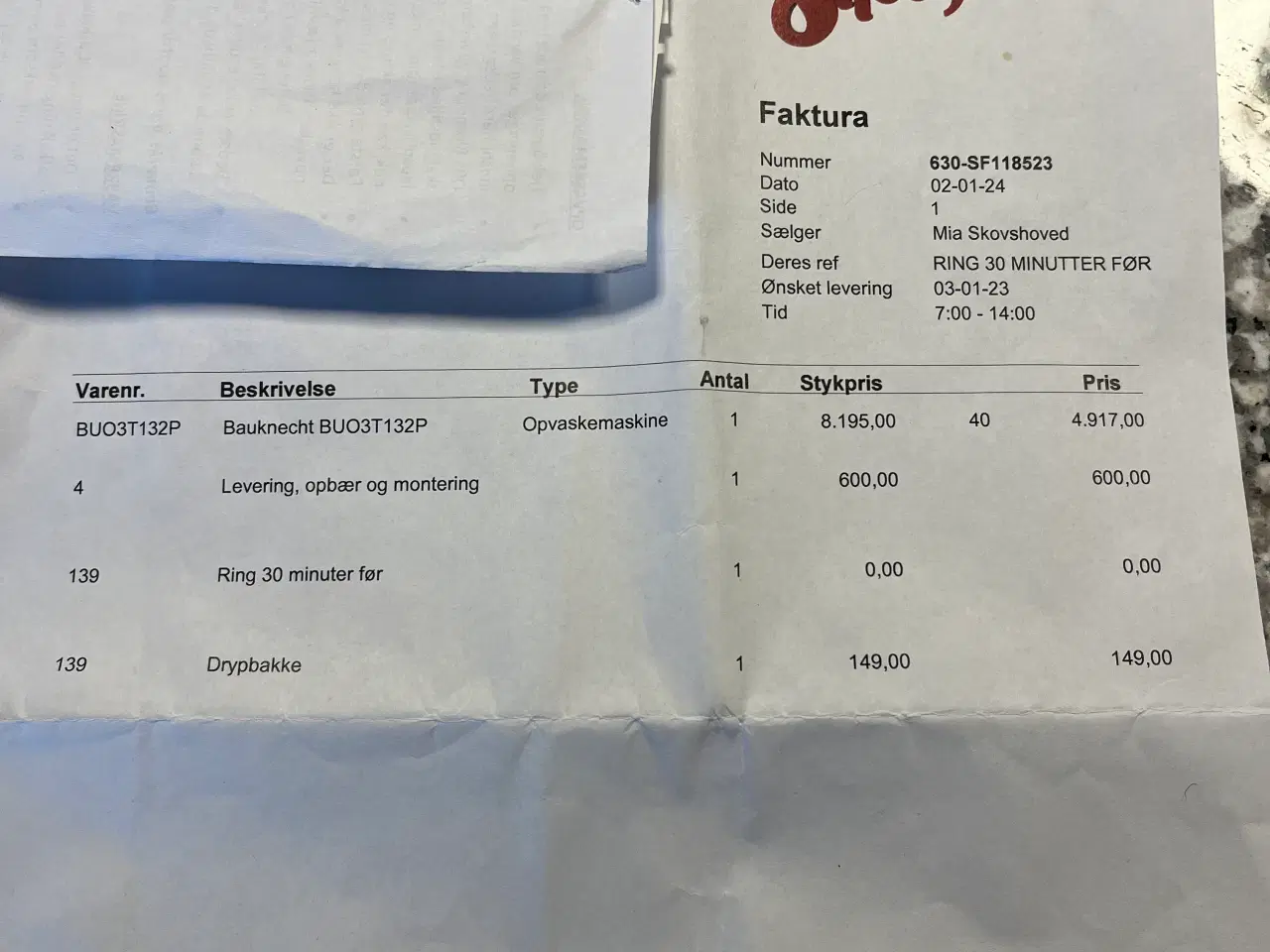 Billede 2 - Næsten ny opvaskemaskine