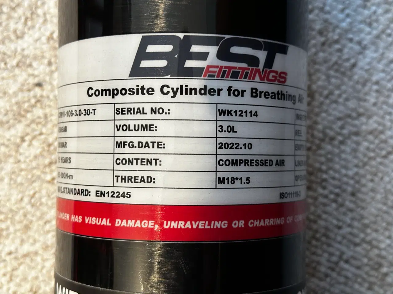 Billede 8 - 300 Bar Carbon Dykkerflaske 3L & 6.8L
