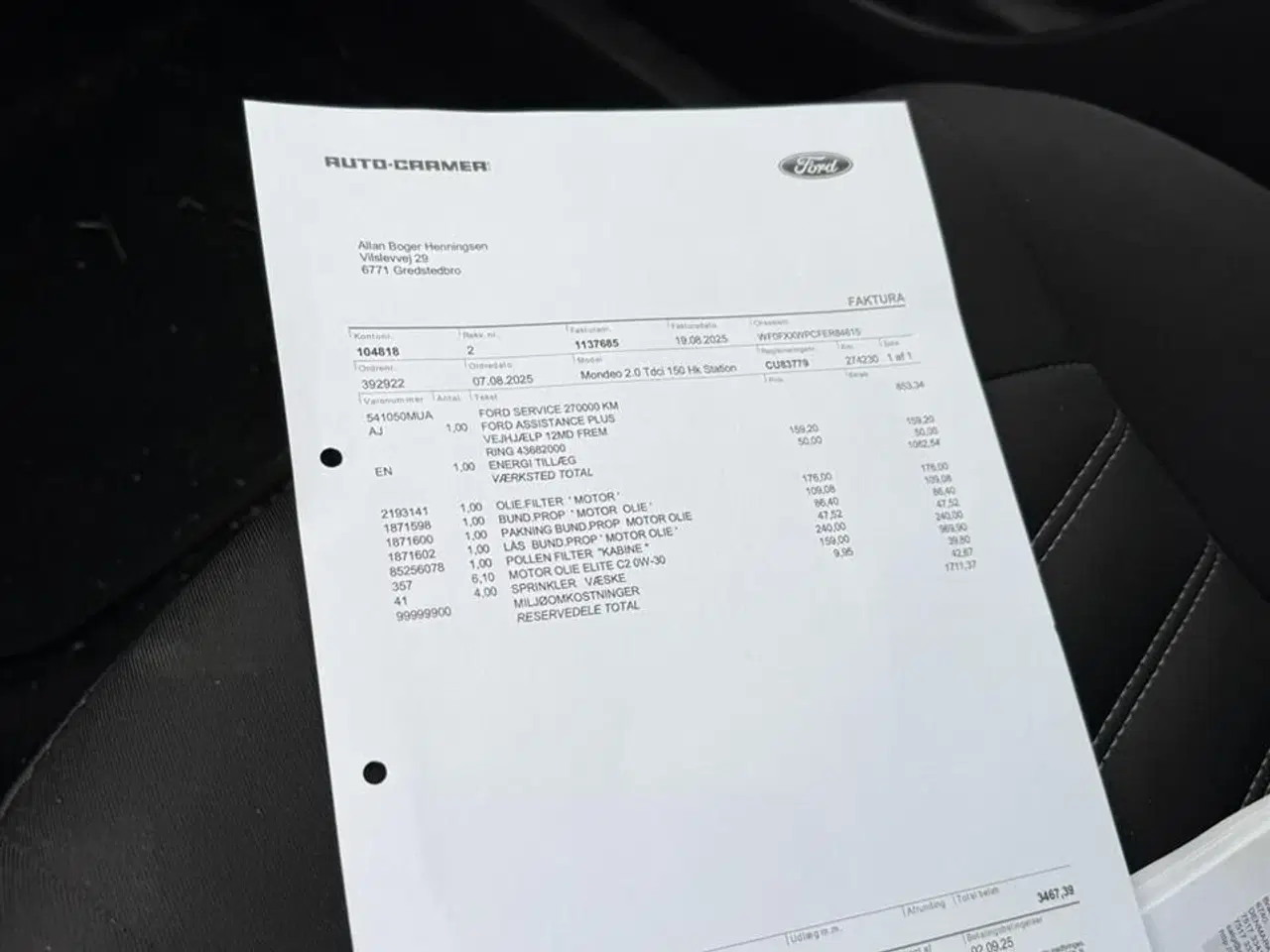 Billede 4 - Ford Mondeo 2,0 TDCi ECOnetic Trend 150HK Stc 6g