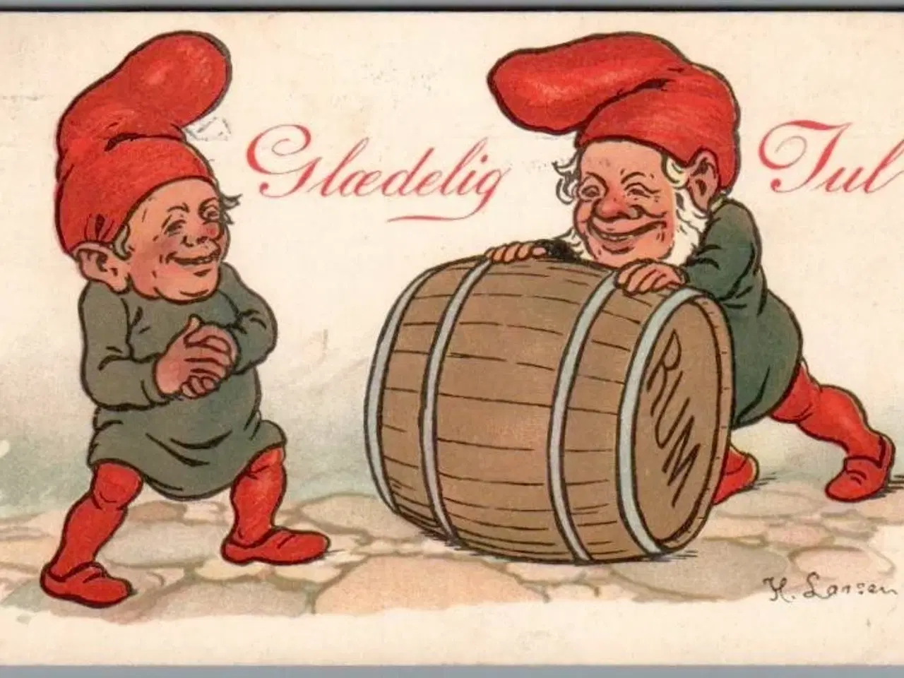 Billede 1 - H.Larsen - Glædelig Jul - Fritz Benzen No. 1 - Brugt