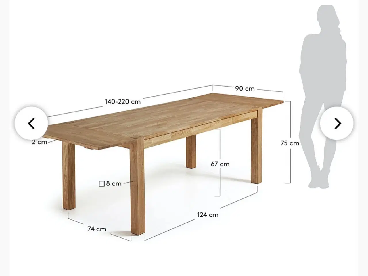 Billede 3 - Bord i massiv eg