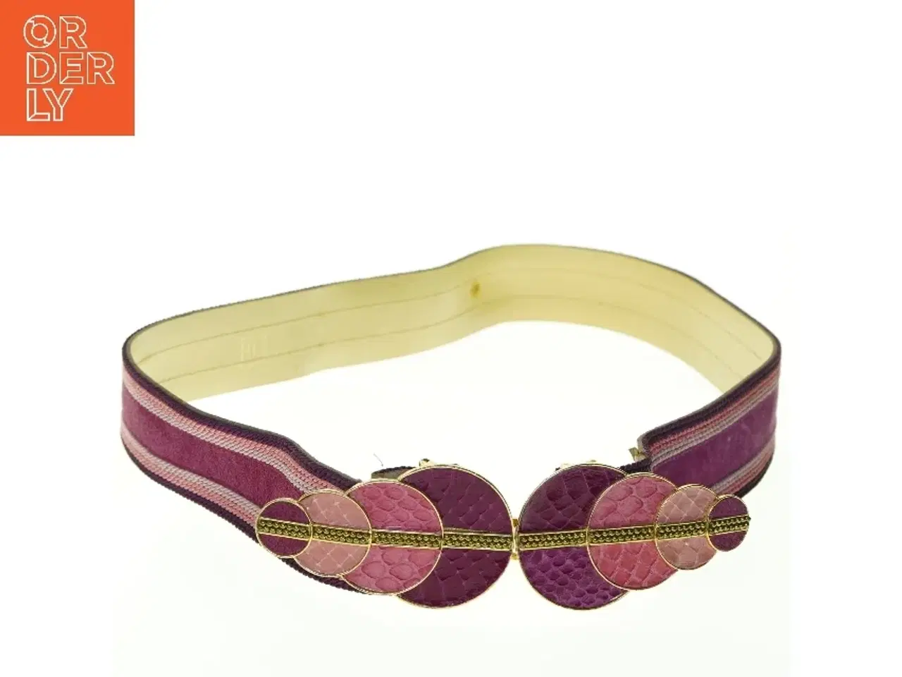 Billede 4 - Bælte med dekorative cirkler fra Elle Bijou Wien (str. Længde. 86 cm. b. 4 cm)