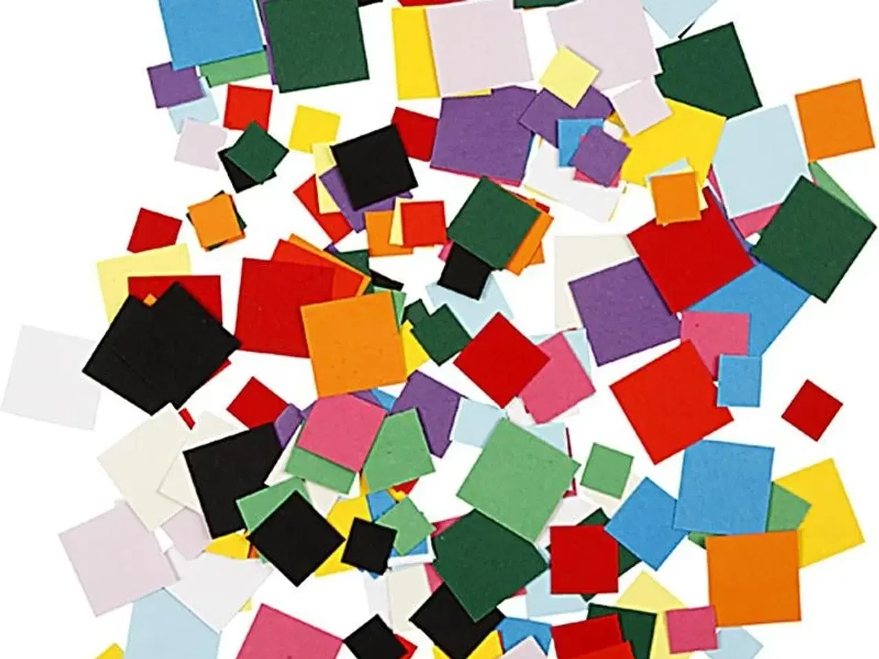 Billede 1 - Kartonmosaik, kvadratisk, str. 10+15+20 mm, 180g/ 1 pk.