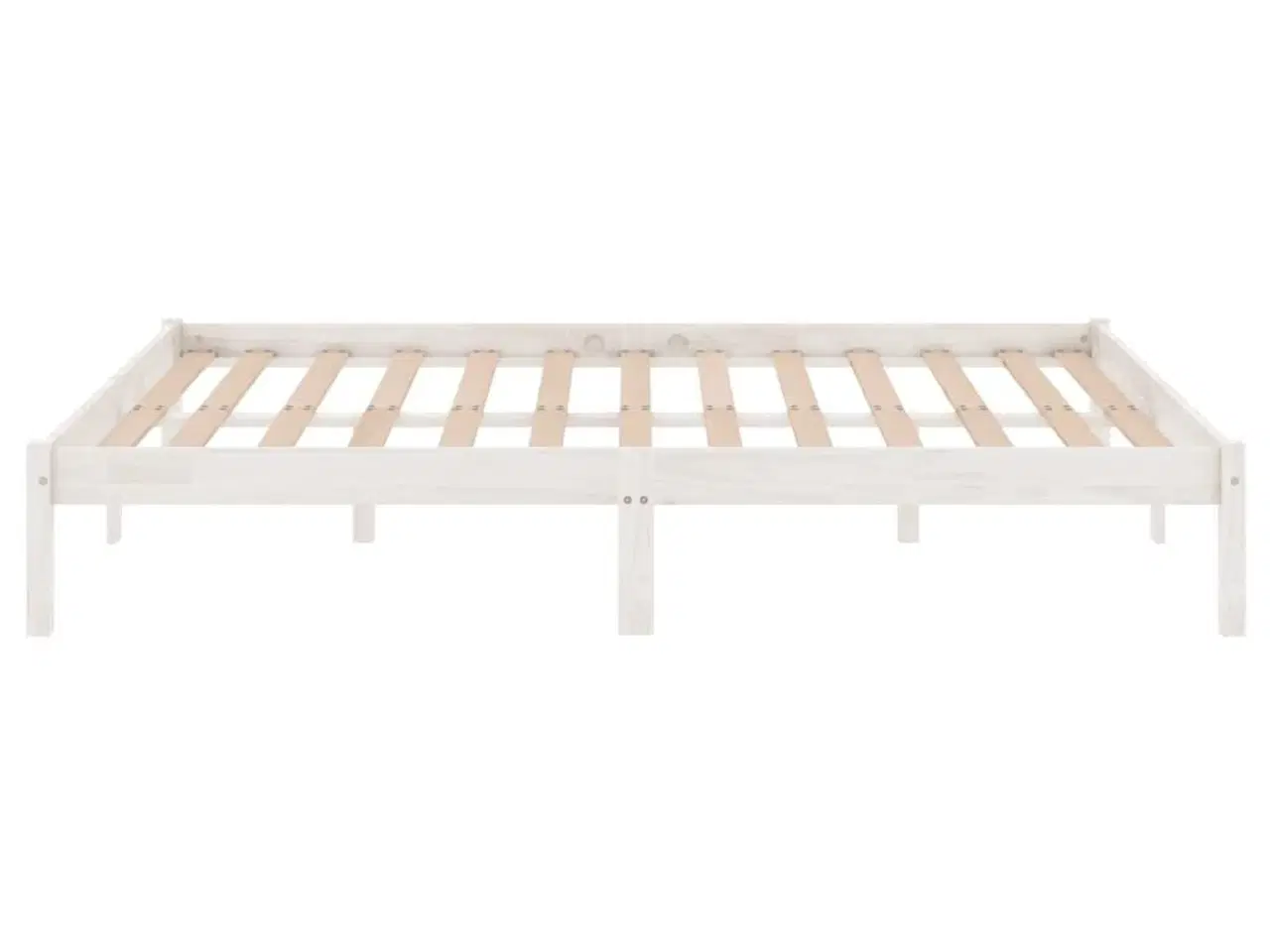 Billede 5 - Sengeramme 140x200 cm massivt fyrretræ hvid